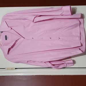 Mens 16-16 1/2 L pink Van Heusen dress shirt
